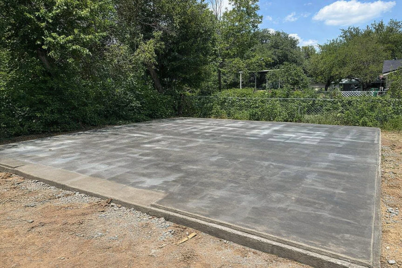 Slab foundation building